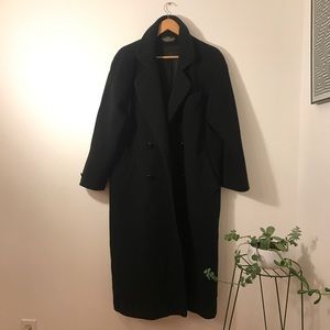 LONDON FOG 100% wool black overcoat